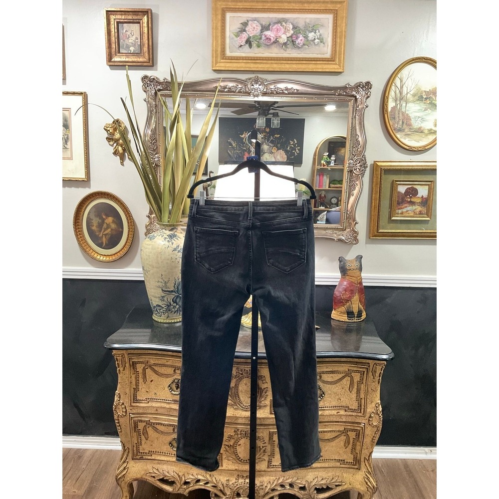 100- Driftwood Wide Leg Black "Audrey" Denim Pants - Picture 2 of 2